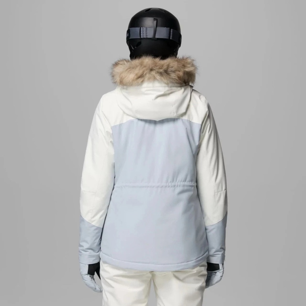 Columbia Ava Alpine II Insulated Waterproof Women Sz M Ski Jacket White Grey New - Picture 2 of 15
